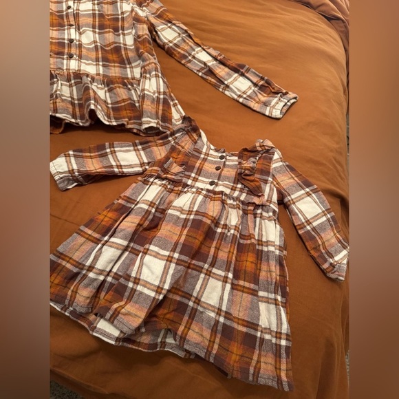 The Children’s Place Mommy and Me Plaid Long Sleeve Tops - Brown and White - Picture 2 of 10